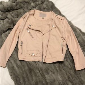 Blush Banana Republic cropped denim jacket